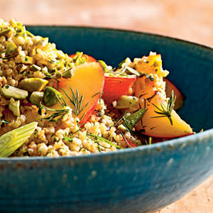 Cracked Wheat Salad with Nectarines, Parsley, and Pistachios