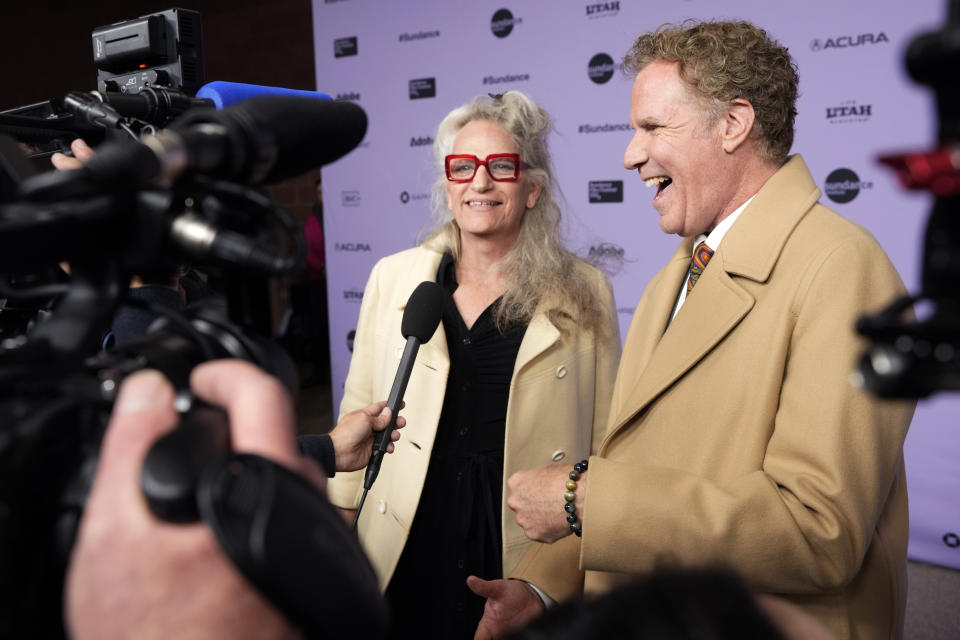 Harper Steele, left, and Will Ferrell attend the premiere of "Will & Harper" at the Eccles Theatre during the Sundance Film Festival on Monday, Jan. 22, 2024, in Park City, Utah. (Photo by Charles Sykes/Invision/AP)