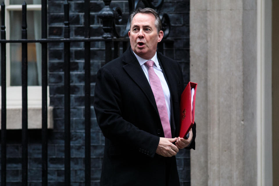 UK trade minister Liam Fox appeared in the House of Commons on Wednesday to answer trade questions from members of parliament. Photo: Jack Taylor/Getty Images