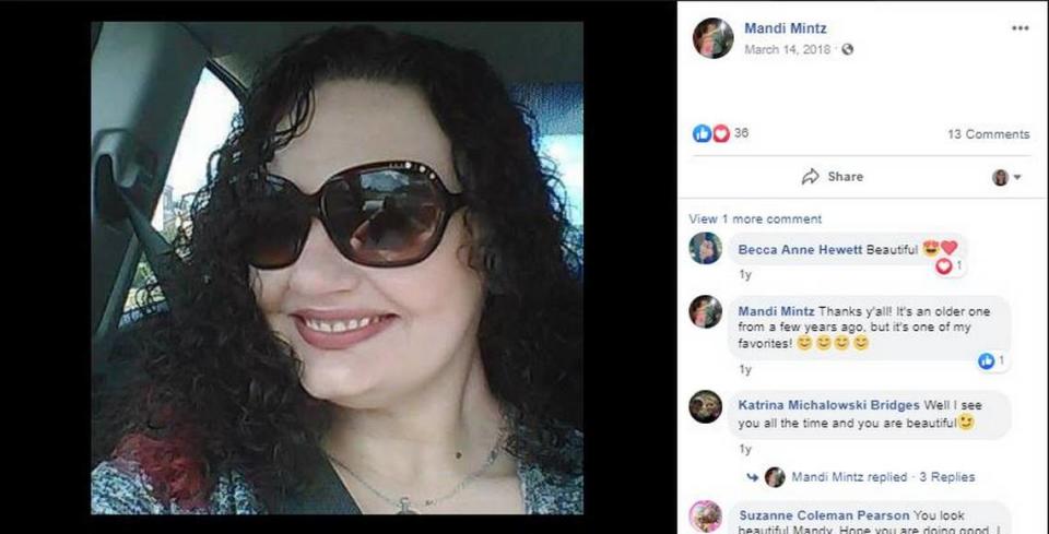 Mandi Mintz, 39, died in a shelter in Shallotte a few hours before Hurricane Florence made landfall.