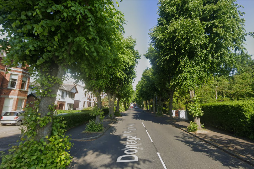 Google View of tree lined Donegall Park Avenue