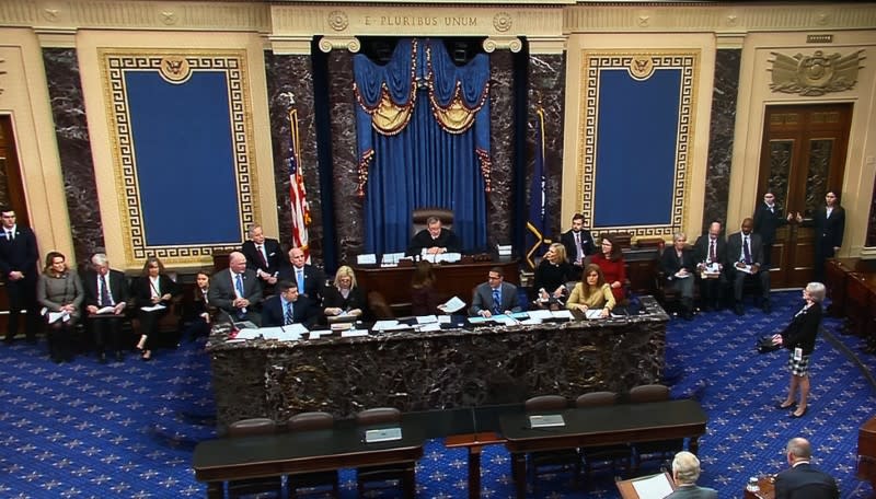 Chief Justice Roberts presides over impeachment trial of President Trump at the U.S. Capitol in Washington