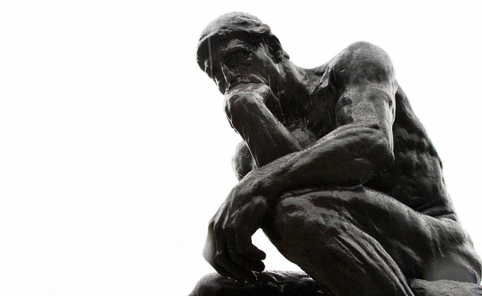 Pictured: 'The Thinker' by Rodin. Image: Getty