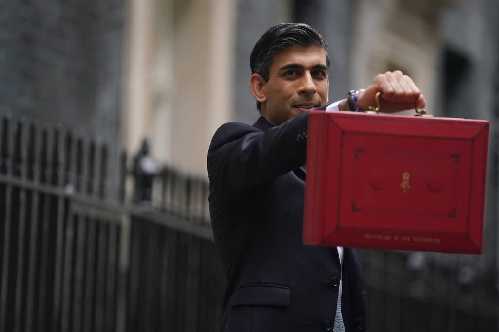 Rishi Sunak, pretending a public spending rise is a tax cut (PA Wire)