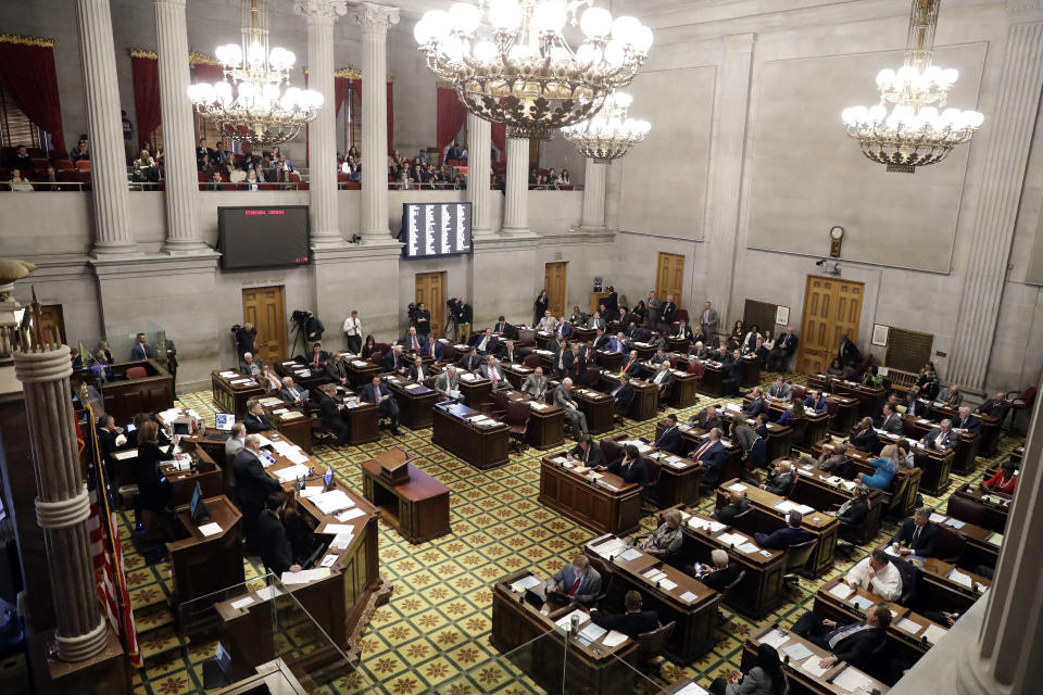 A session of the Tennessee House of Representatives in Nashville. (Photo: Mark Humphrey/AP)