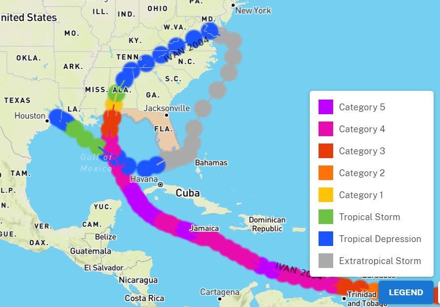 In 2004, Hurricane Ivan did a loop near Maryland to return to Florida as an extratropical storm.