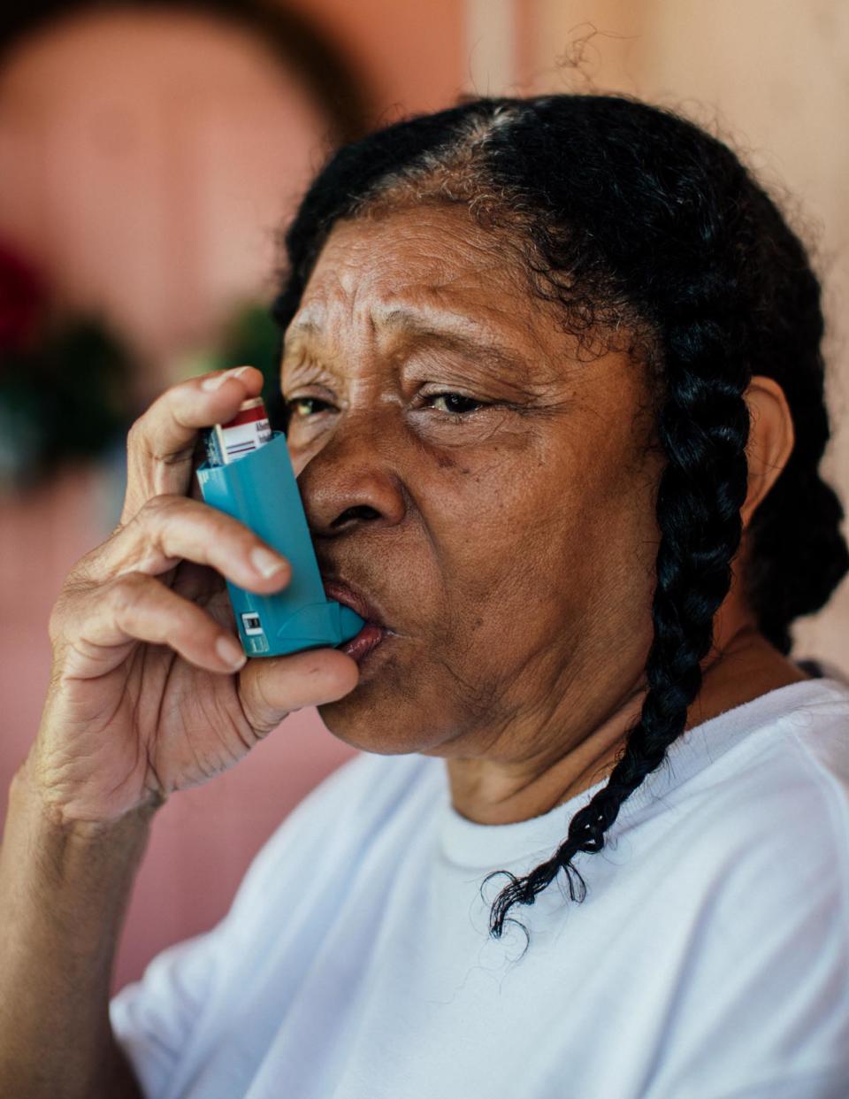 Debra Jones’, who has suffered from illnesses related to the burning of sugar cane fields, backyard in Pahokee, Florida, Thursday, May 20th.