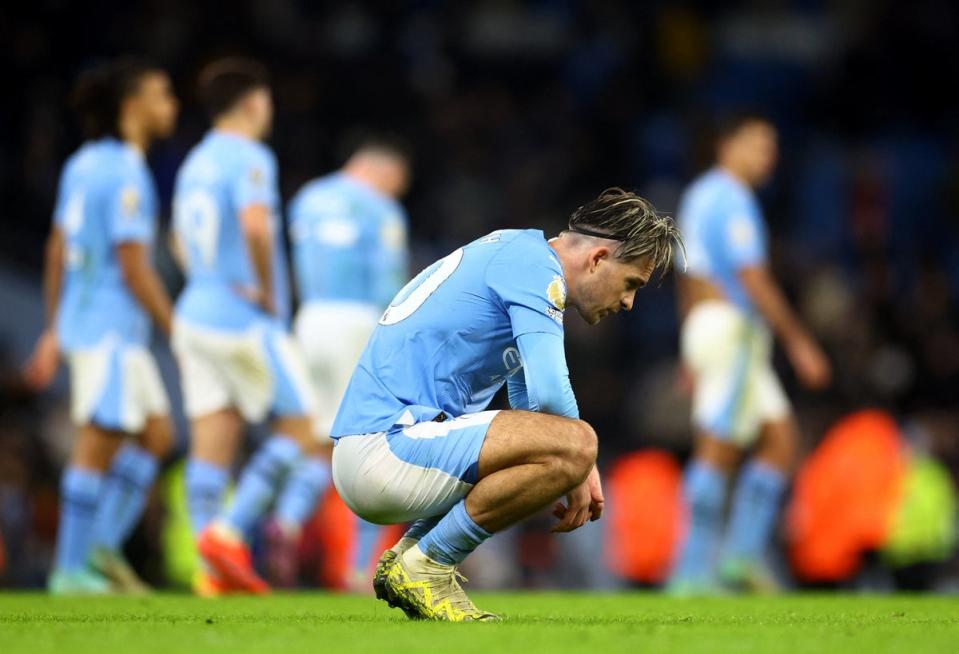 Man City gave up a two-goal cushion to draw at home to Crystal Palace (Reuters)