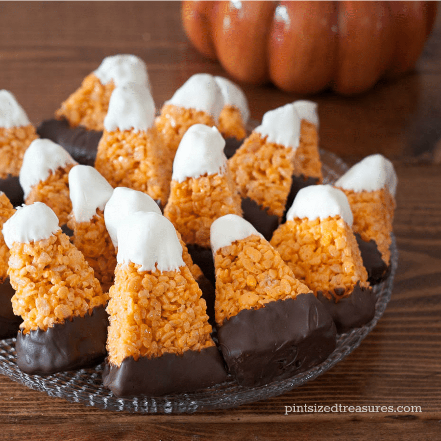 Chocolate Candy Corn Rice Krispie Treats