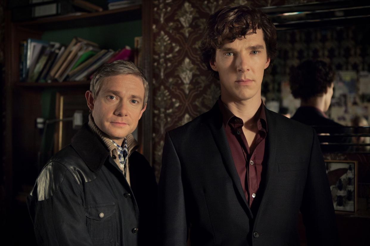 Martin Freeman and Benedict Cumberbatch play Watson and Holmes in Sherlock. (BBC/Alamy)