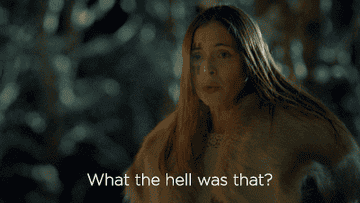A GIF of two women, with one saying "what the hell was that?" and the other saying "the impossible"