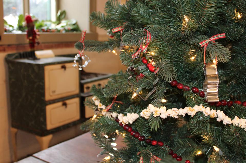 The Centre Hill Mansion Museum warming kitchen decorated by the Cockade City Garden Club for the Holiday Designer House event held in Dec. of 2020 in Petersburg.