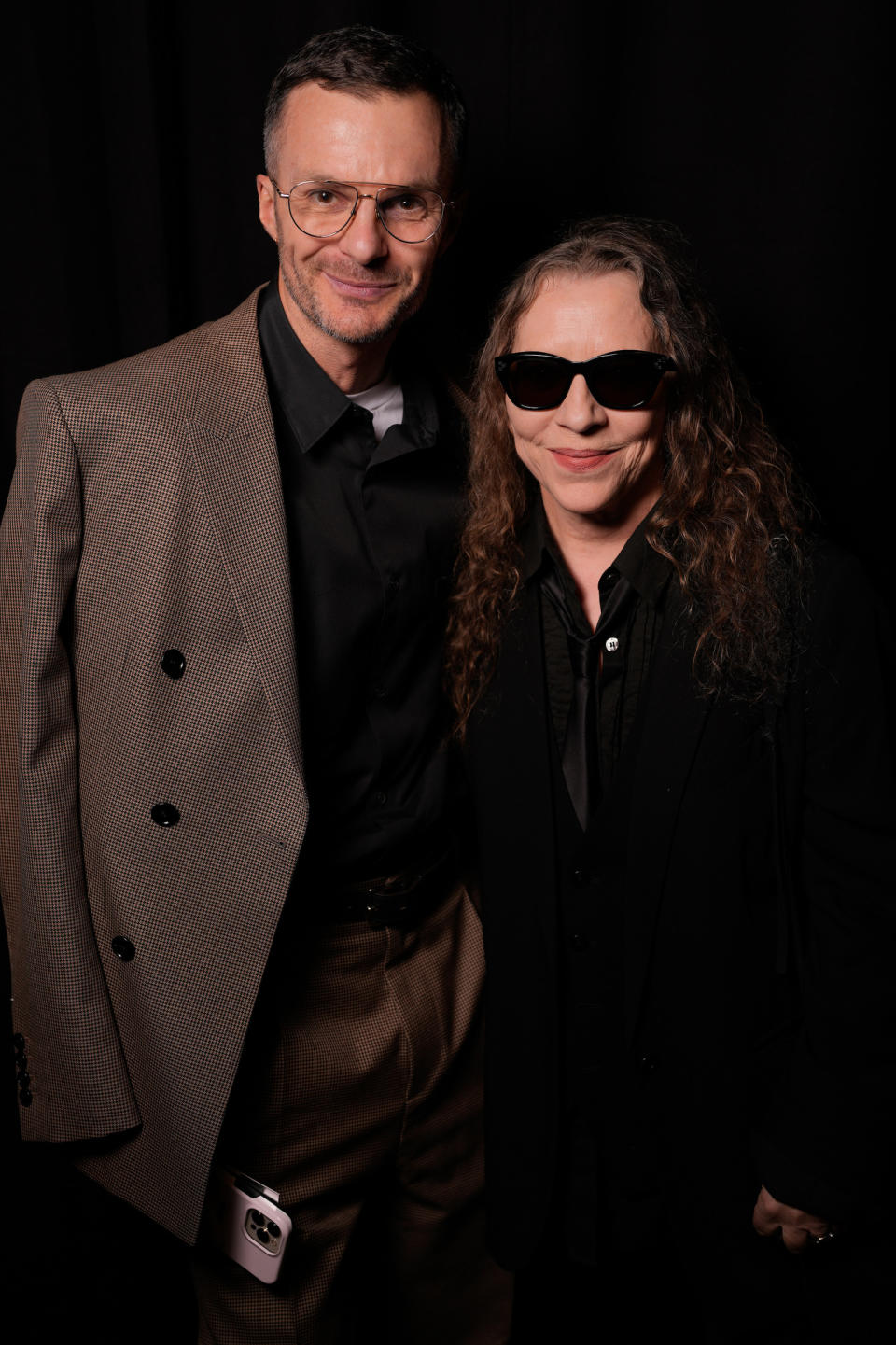 Kris Van Assche and Ann Demeulemeester at the Dries Van Noten Spring 2025 ready-to-wear show