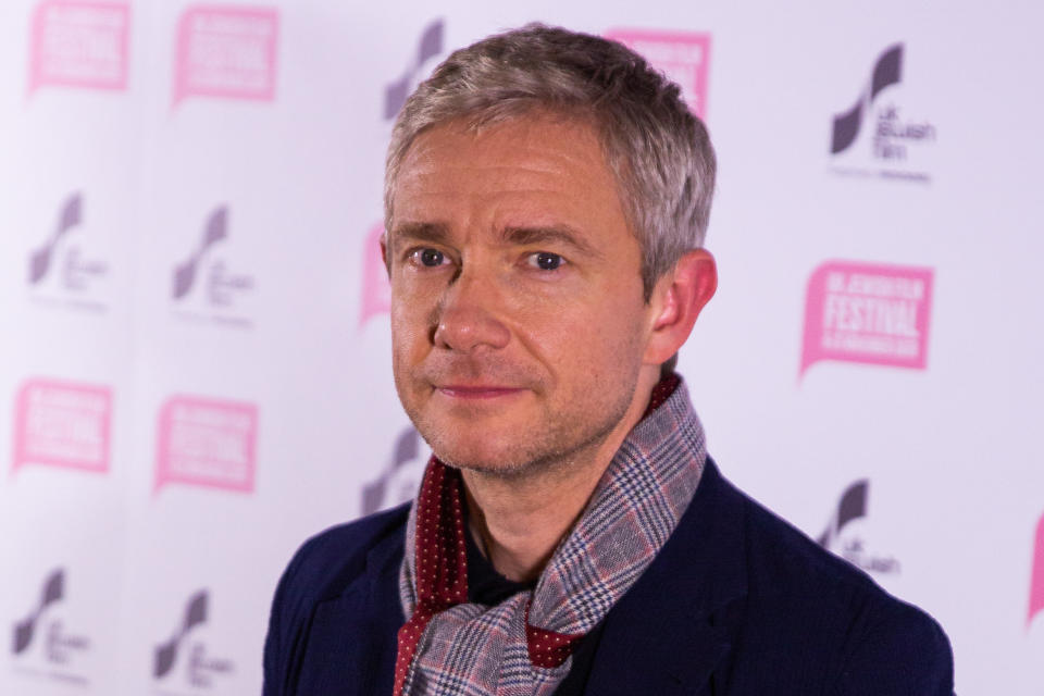 Martin Freeman attends The Operative UK premiere at Picturehouse Central on November 14, 2019 in London, England. (Photo by Robin Pope / SIPA USA)