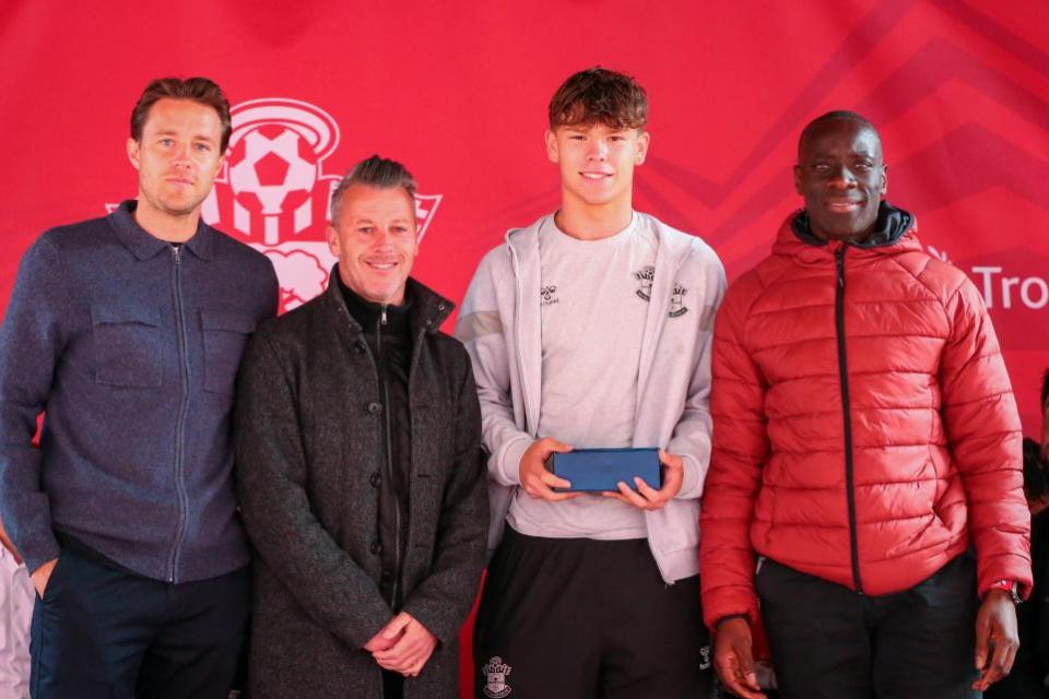Daily Echo: Tyler Dibling with the under-21s award