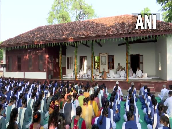 A visual from Sabarmati Ashram, Ahmedabad on Saturday. (Photo/ANI)