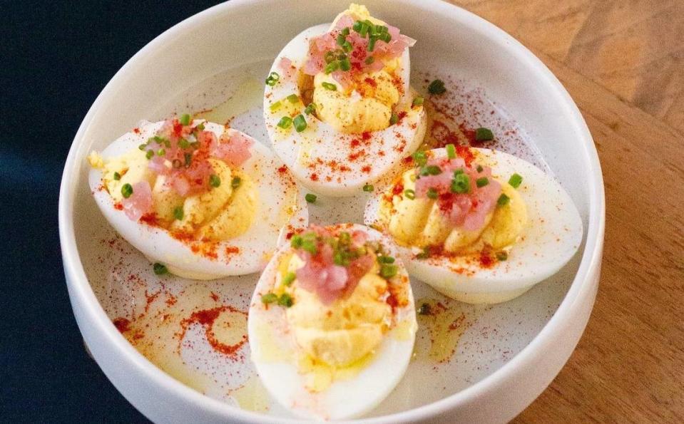 Lincoln Street Kitchen and Cocktails offers deviled eggs full of flavor.