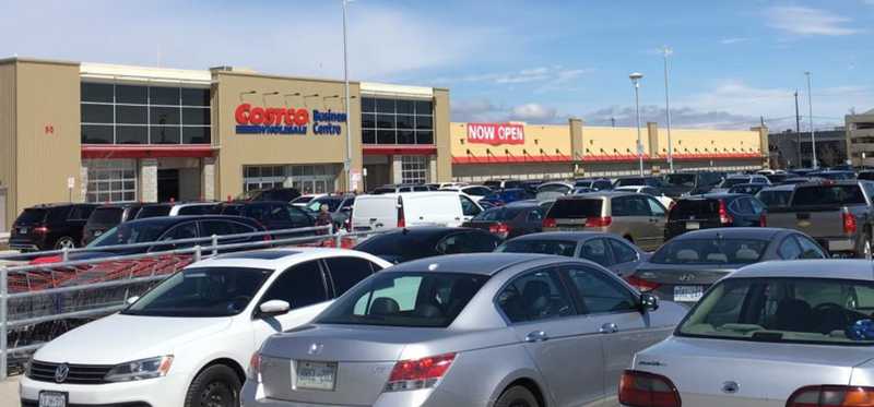 A Costco store as seen from the parking lot.