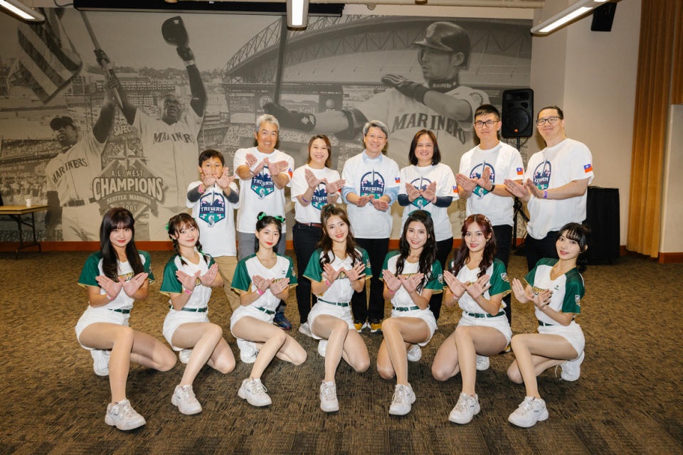 The Taipei Steel Wing Stars made their major league debut and participated in the Seattle Mariners Taiwan Day event.Photo/Provided by Guitian Cultural and Creative Industries