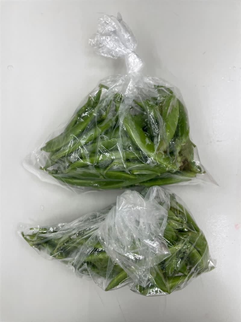 台北市衛生局今公布最新稽查結果，「熊媽媽買菜網」的甜豌豆檢出農藥超標。（圖／北市衛生局提供）