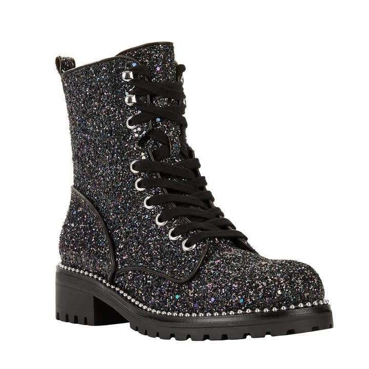 the glitter boot in black