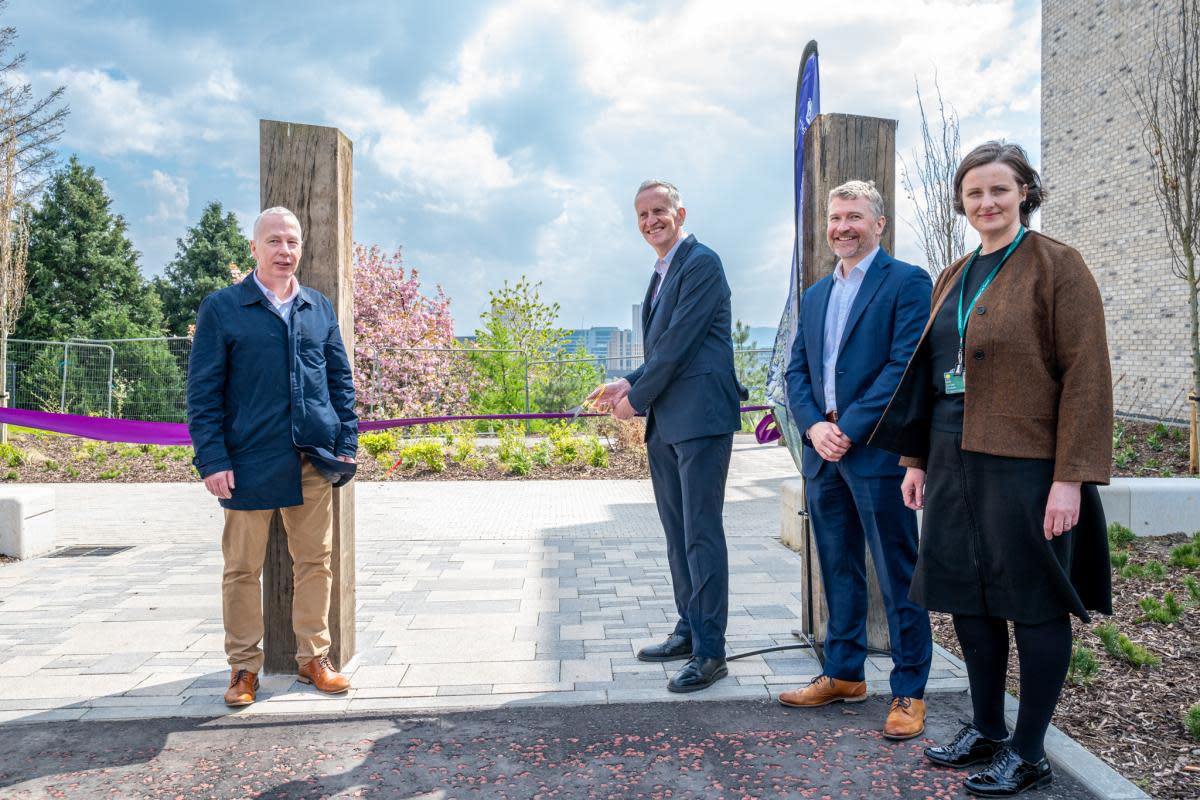 (L-R) Andrew Kubski and Brian Gannon from WSHA, David Wylie from CCG Scotland and Jennifer Sheddan from Glasgow City Council <i>(Image: Lucy Knott Photography)</i>