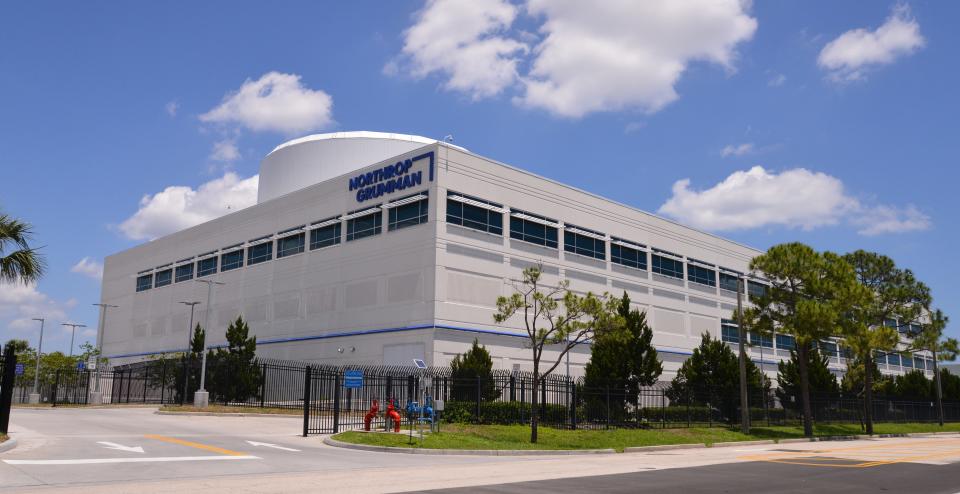 A building at the Northrop Grumman campus at Melbourne Orlando International Airport.