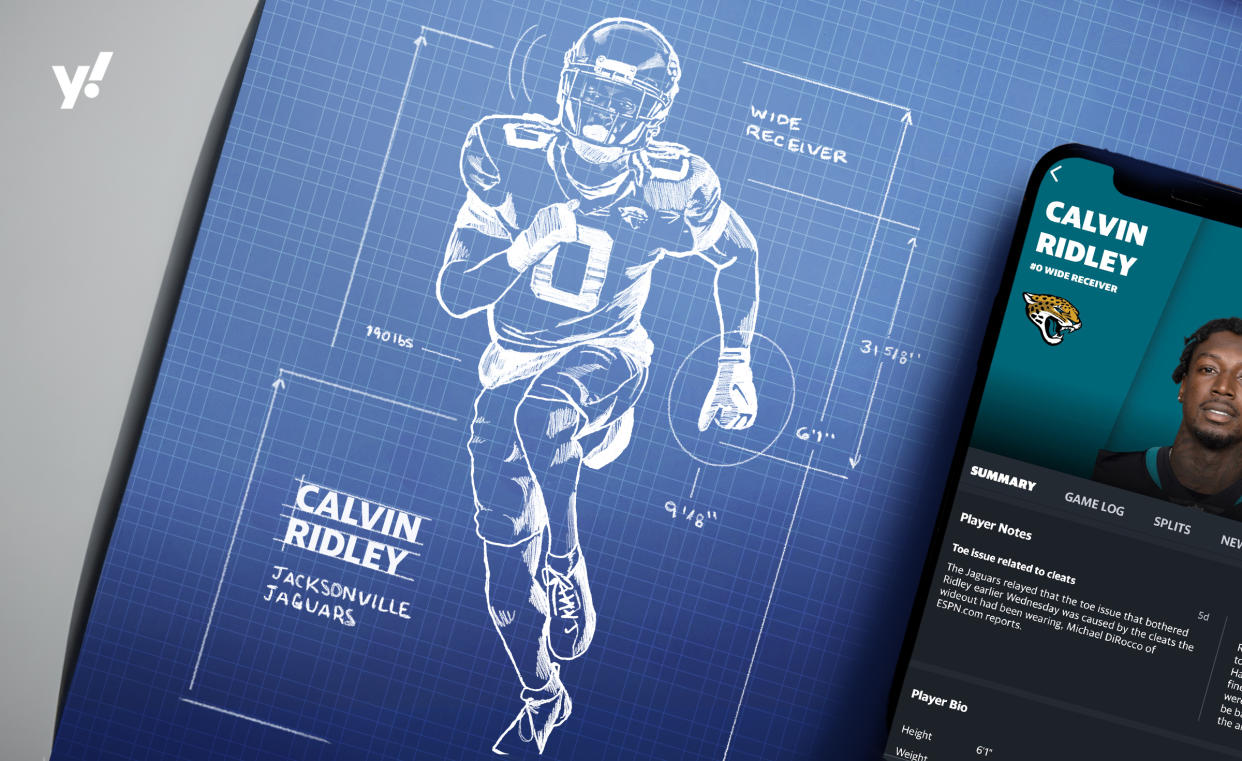 The addition of Calvin Ridley gives the Jaguars the potential to be among fantasy's best ecosystems. (Illustration by Taylar Sievert, Yahoo Sports)
