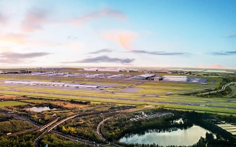 An artist's impression of an expanded Heathrow airport - Credit: Grimshaw Architects