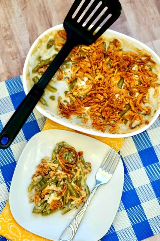 <p>Pam's Daily Dish</p><p>This simple recipe has one secret ingredient that makes the dish extra tasty.</p><p><strong>Get the recipe: </strong><a href="http://pamsdailydish.com/simple-family-favorite-green-bean-casserole/" rel="nofollow noopener" target="_blank" data-ylk="slk:Family Favorite Green Bean Casserole;elm:context_link;itc:0;sec:content-canvas" class="link rapid-noclick-resp"><strong>Family Favorite Green Bean Casserole</strong></a></p>