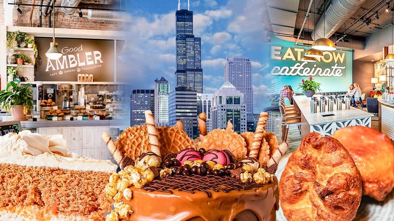 Mix of cakes in Chicago
