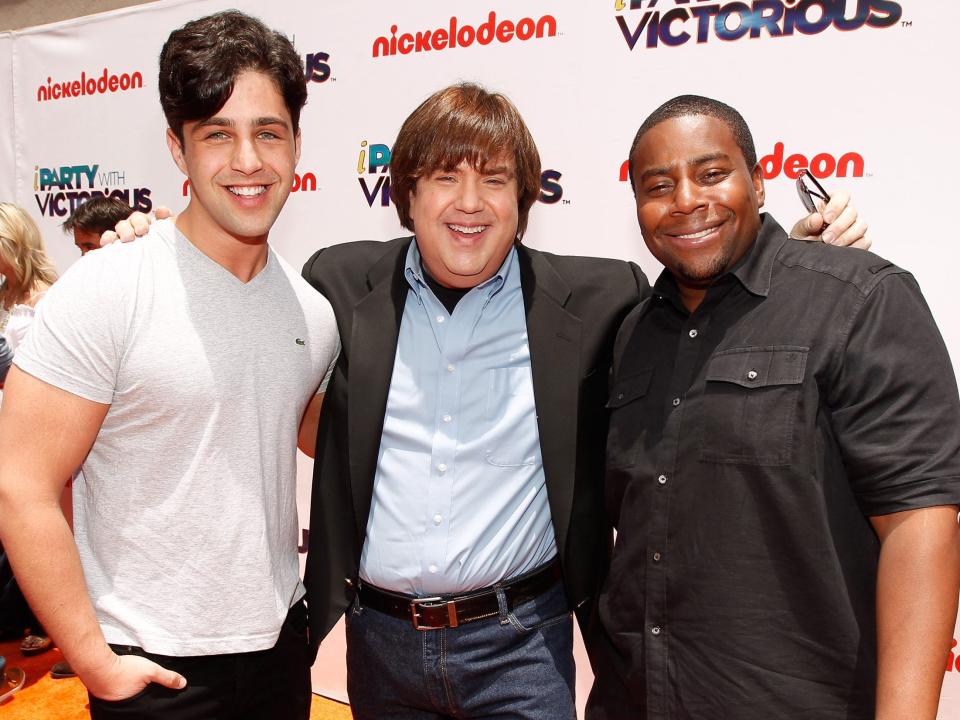 Josh Peck, Dan Schneider, and Kenan Thompson in June 2011.