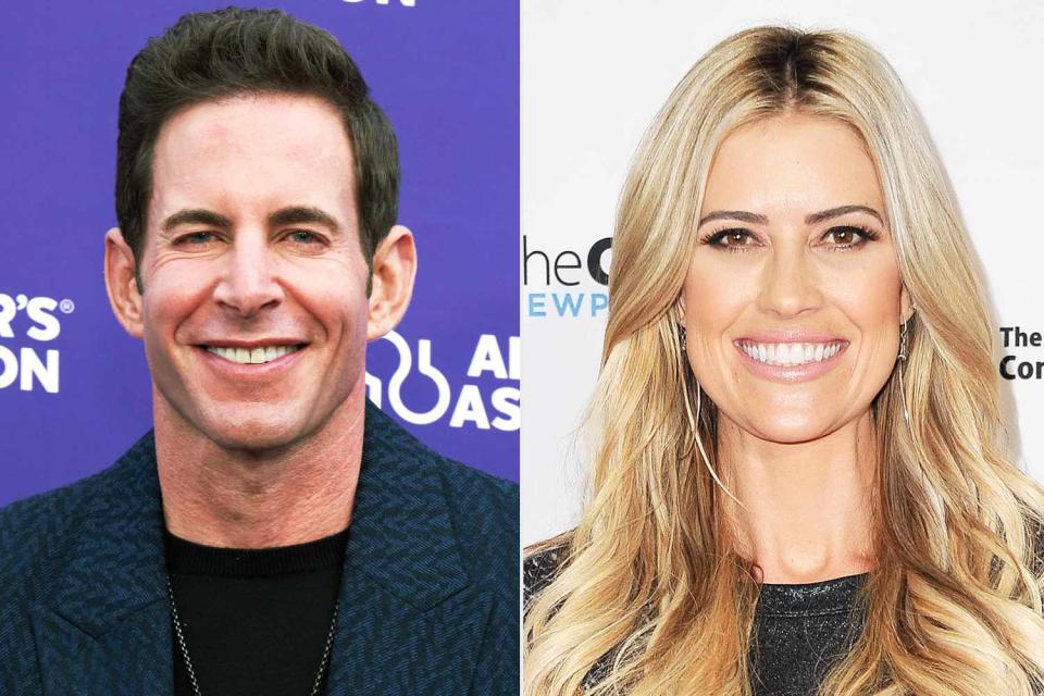 <p>Lila Seeley/Getty; Allen Berezovsky/Getty</p> Tarek El Moussa and Christina Hall