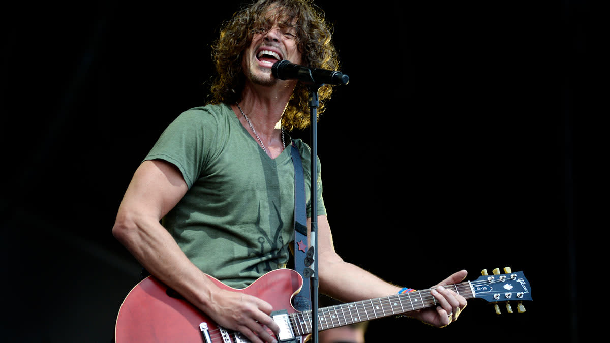  Chris Cornell of Soundgarden performs on stage at the Soundwave Festival at Melbourne showgrounds on Sunday the 22nd of February 2015 in Melbourne, Australia. 