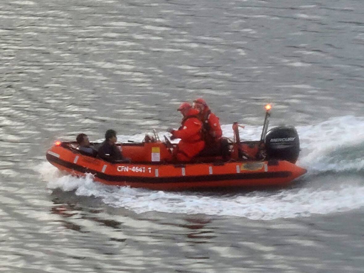 B.C. Ferries crew members rescued two men from a burning boat early Sunday morning. (Arnie Nagy - image credit)