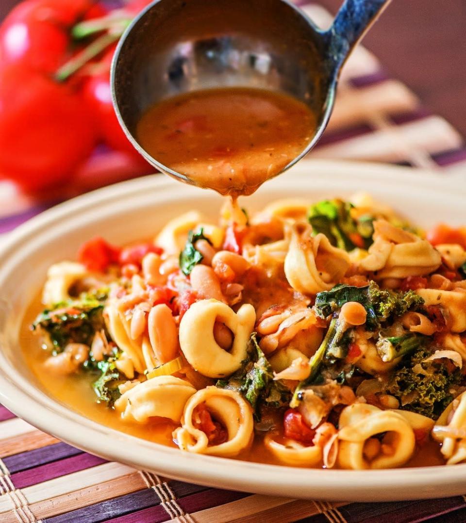 Pasta E Fagioli with Tortellini and Kale