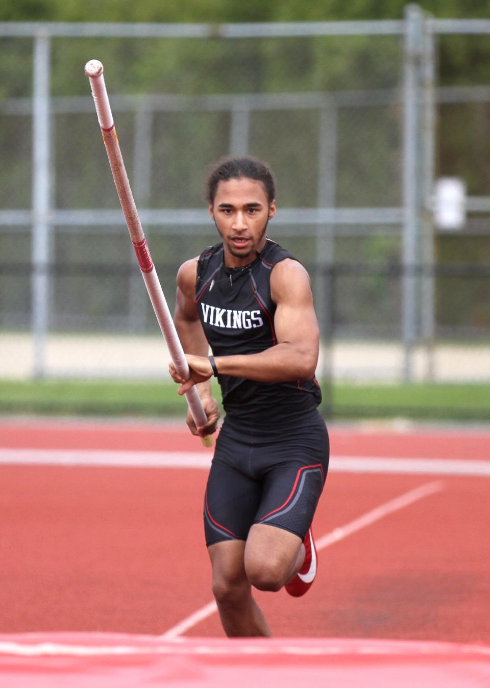 Kordell Tate-O'Brien won the Eastern Division pole vault title this past season and placed third in the state.