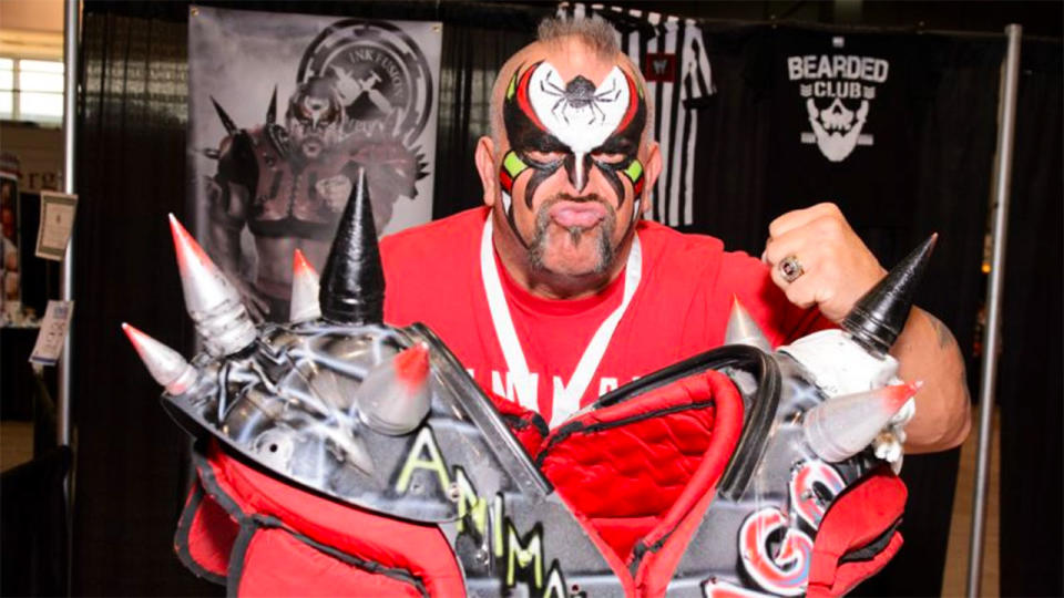 Pictured here, Road Warrior Animal, who formed one part of the Legion of Doom tag team.