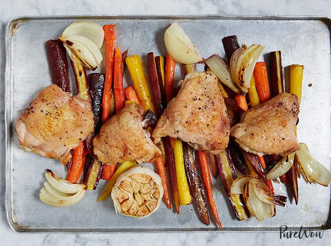 One-Pan Roasted Chicken with Carrots