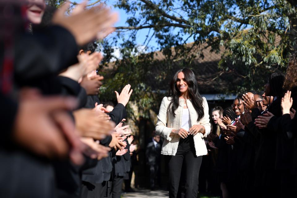 The Duchess Of Sussex Visits The Robert Clack Upper School In Dagenham