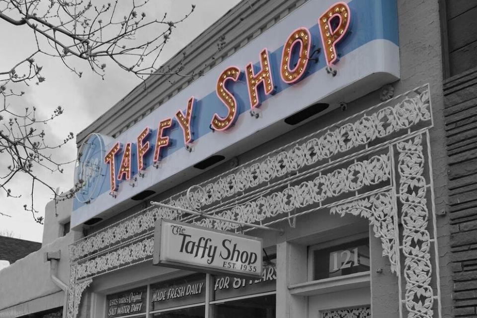 Try a number of unique flavors at The Taffy Shop