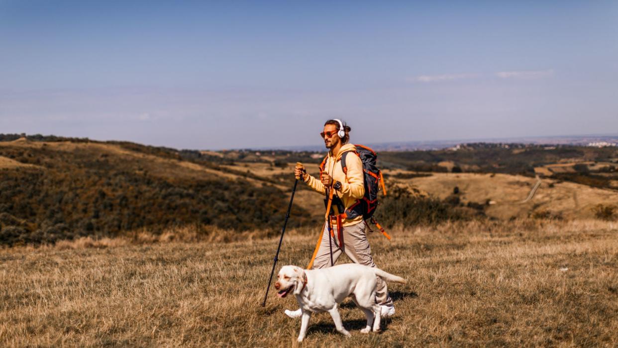 Man walking with dog