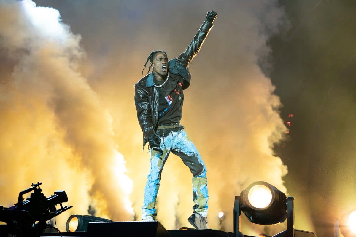 Travis Scott performing at the Astroworld Music Festival (Amy Harris/Invision/AP)
