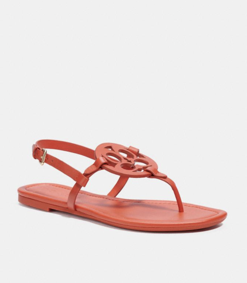 Jaci Sandal in Mango (Photo via Coach Outlet)