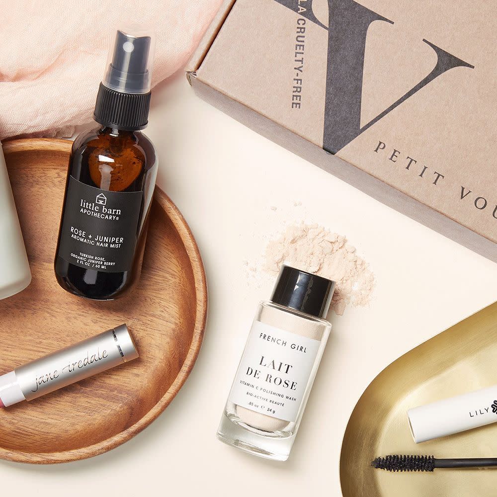 <p><a href="https://www.petitvour.com/pages/the-vegan-beauty-box" rel="nofollow noopener" target="_blank" data-ylk="slk:Shop Now;elm:context_link;itc:0;sec:content-canvas" class="link rapid-noclick-resp">Shop Now</a></p><p>The Vegan Beauty Box</p><p>Petit Vour</p><p>$18.00</p>