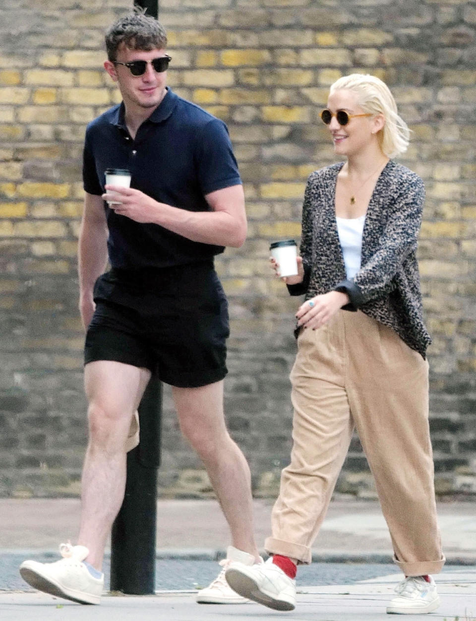 <p><i>Normal People'</i>s Paul Mescal and India Mullen enjoy a bit of fresh air as they grab lunch in East London on Wednesday.</p>