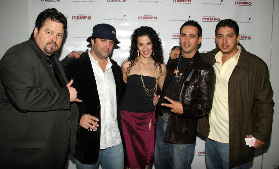 Cast of Latinologues with Daniel Hastings during Tempo Magazine 2nd Anniversary Party at 450 Studio in New York, New York, United States. (Photo by Johnny Nunez/WireImage)