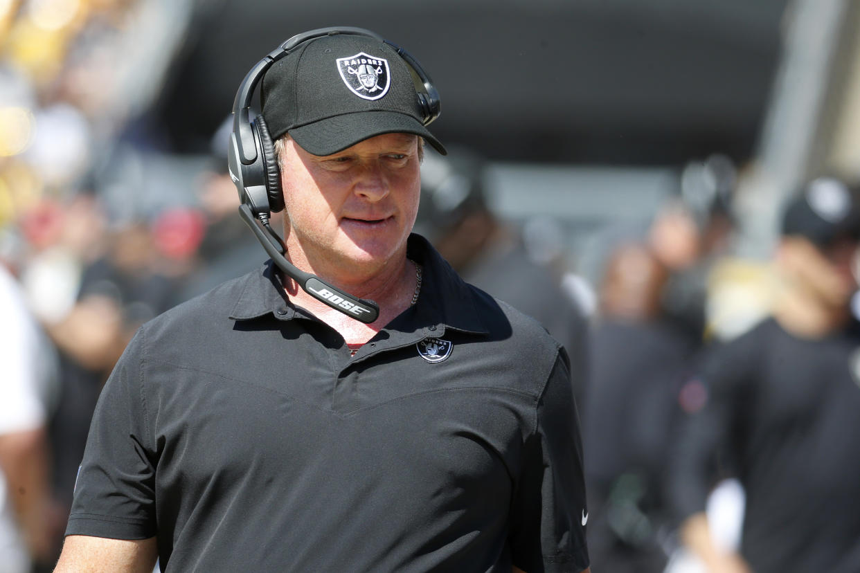 Raiders coach Jon Gruden has his team off to another good start. (Photo by Justin K. Aller/Getty Images)