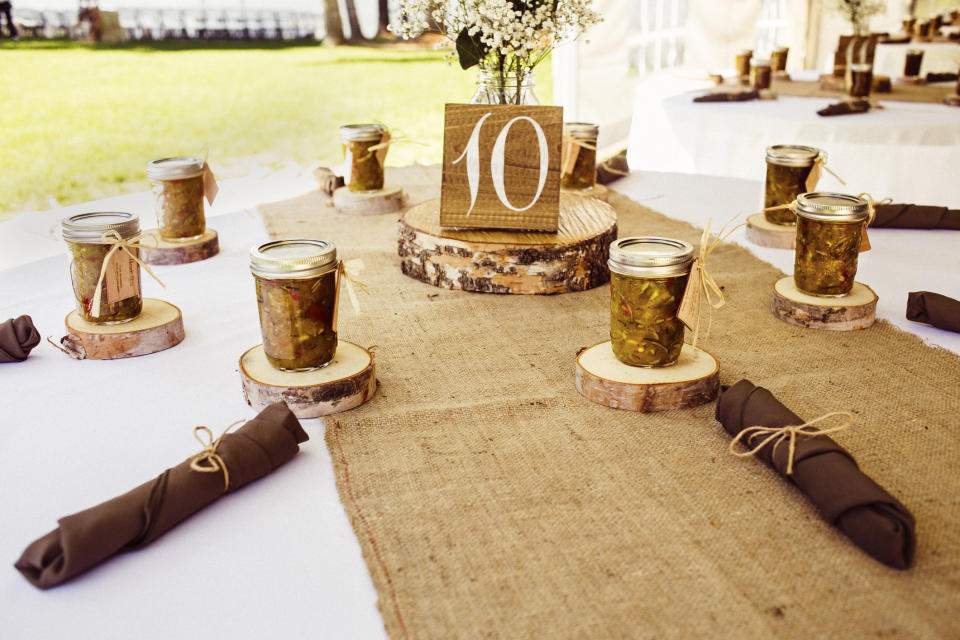 A table at a wedding