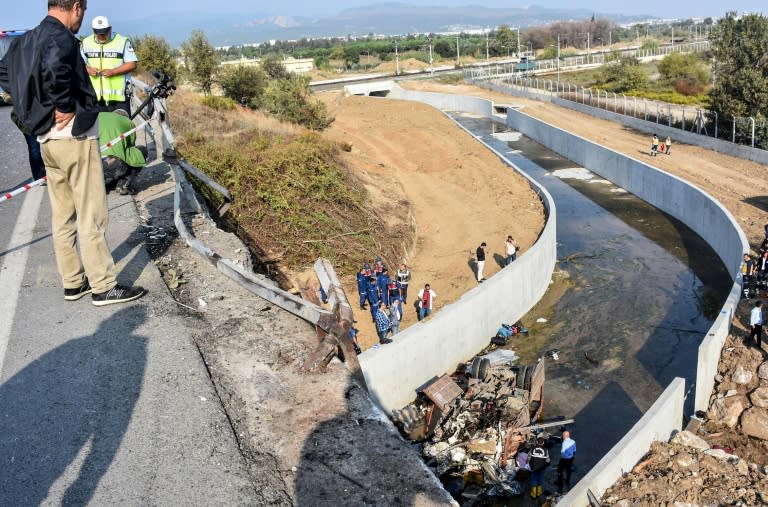 The impact of the crash left only a skeleton of burnt-out twisted metal